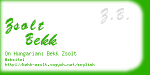 zsolt bekk business card